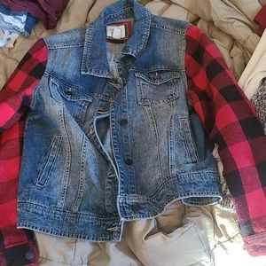 Forever 21 denim and flannel jacket